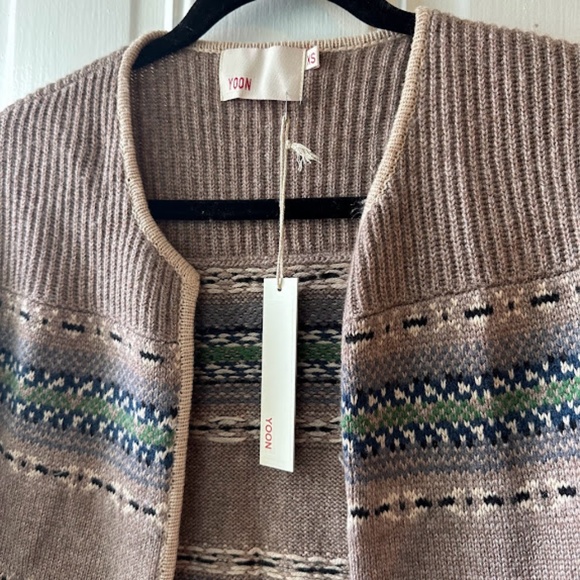 NWOT Boho Open Cardigan Sweater w/Pockets - Picture 2 of 4